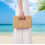 Γυναικεία ψάθινη τσάντα clutch με λαβή στο πάνω μέρος, υφασμένη τσάντα ώμου για 2