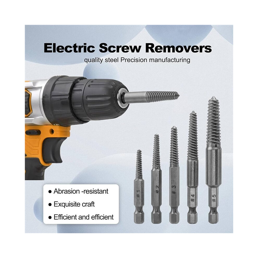 Screw Extractor Set,20 Pcs Screw Extractor,1/4Inch Hex Shank Broken Screw Extractor,Screw Remover & Extractor Bit Set 6032797496289