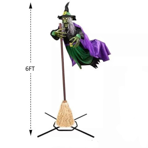 Halloween Animated Hovering Witch Animatronics Halloween Decorations Outdoor 1