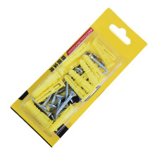 20-Pair Wall Anchors Kit Self Tapping Screws Plastic Metal Daily Hardware Set