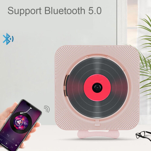 Επαναφορτιζόμενο CD Player 2600mAh με Bluetooth, ραδιόφωνο FM, USB/SD/AUX, ενσωματωμένα ηχεία, 1