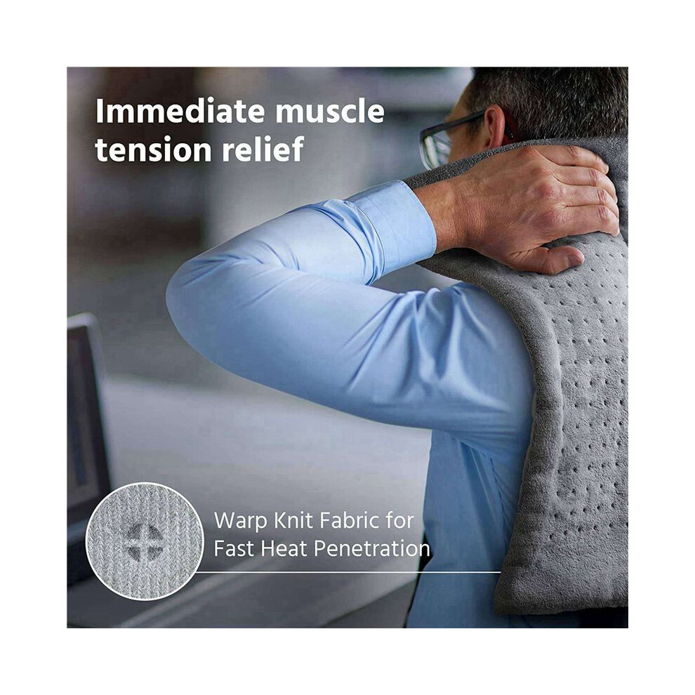 10X Extra Large Electric Heating Pad for Back Pain and Cramps Relief 12X24 Inch -Soft Heat US Plug