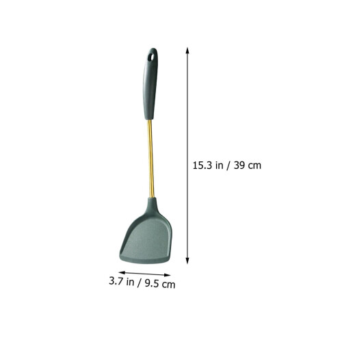 Reusable Stainless Steel Cooking Utensils Set Comfortable Grip Silicone Tools 1