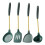 Reusable Stainless Steel Cooking Utensils Set Comfortable Grip Silicone Tools 6