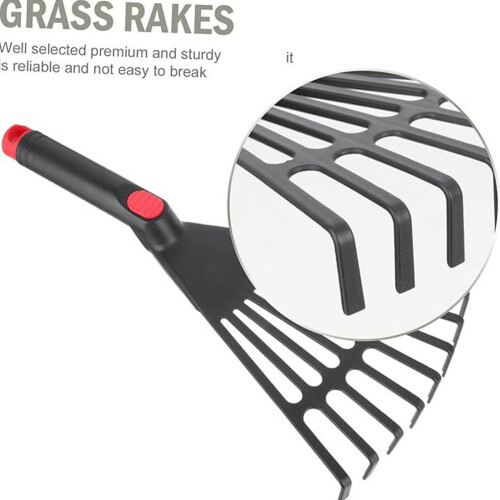 1 Pair Of Plastic Garden Rakes 17cm Width Optimized For-black 1