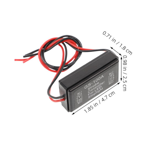 2pcs Motorcycle Stop Light Flasher Module Taillight Controller Strobe Module Car Brake Light Strobe Controller Motorcycle Brake Light Controller 1