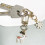 Christmas Keychain Set White Tree Deer Snowflake 3pcs 5