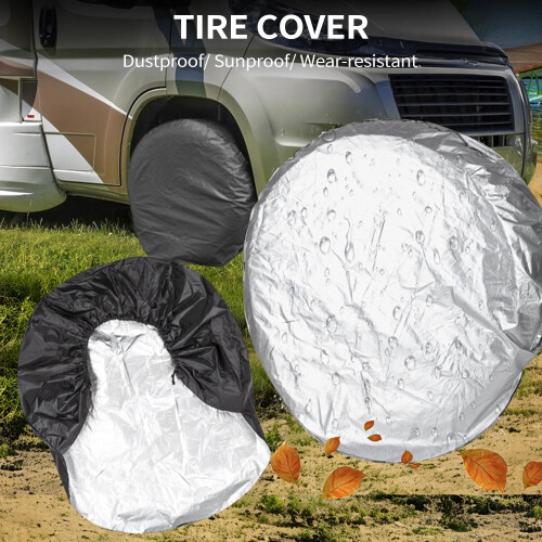 Spare Tire Wheel Covers Waterproof Dustproof 4 Pcs 1
