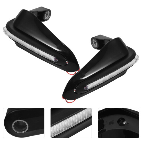 Paar universelle Motorrad-Handschützer mit Blinker, schwarz, Windabweiser 2