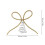 Metal Rhinestone Bow Tree Topper 7.28x11.22in 3