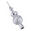 Silver Plastic Christmas Tree Topper, Spherical 5