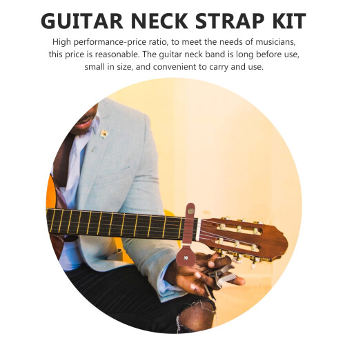 4Pcs Black Guitar Headstock Strap Tie for Convenient Use 2