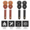 4Pcs Black Guitar Headstock Strap Tie for Convenient Use 6