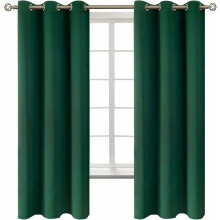 Innovativa mörkläggningsgardiner, med öljetter, set med 2 paneler, 112 cm B x 163 cm L, marinblå, energibesparande och UV-skydd