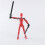 Figurine articulée Dummy13 - Rouge, imprimée en 3D, 13 points d'articulation 3