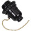 EXHUMKY Mlins Black ABS Round Pull Chain Solution for Ceiling Light Fixture 1Set 5