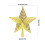 Christmas Tree Top Star Decoration Yellow Plastic 3