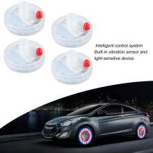 4 Stück Solar-LED-Ventilkappen für Autos, Fahrräder, Motorräder Wasserdichte Taschenlampen