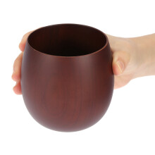 Natural Wooden Coffee Tea Cup – Big Belly, 7.28cm, Eco-Friendly