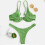 Dame bikinisett med bøyle, grønn M 4