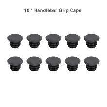 10pcs Black Plastic Bike Handlebar Grip End Caps 1.5x2.5x1.5cm
