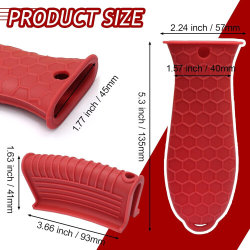Cast Iron Handle Cover Silicone Heat Resistant 4 Pcs 2