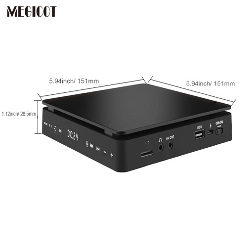 Mini DVD Player With Touch Button Remote Control, Support CD DVD VCD USB Flash Video Playback Players for Home 1