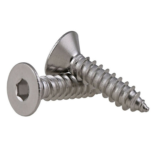 Countersunk Head Screw A2 Stainless Hex Drive Self Tapping Allen Screws M3-M6 2