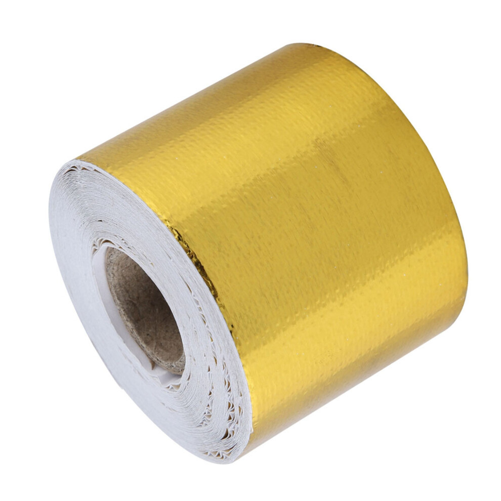 Car Aluminum Foil Heat Shield Tape 10M X 5Cm Heat Insulation Golden 4651390796590