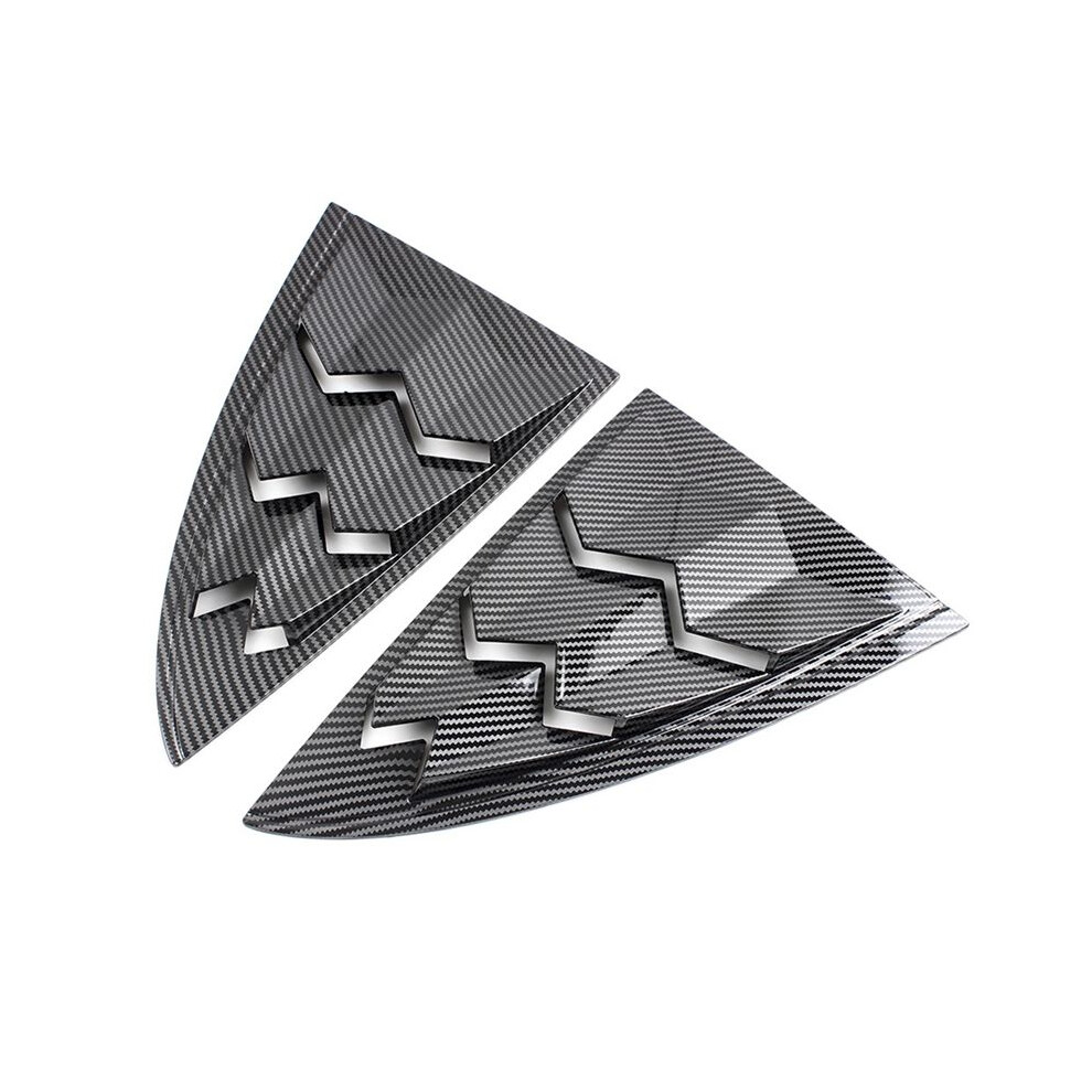 Car Rear Window Triangle Exterior Decor Blinds Spoiler Leaves Shutter Cover For Model 3 2017-2021 Carbon Fiber 6033882269436