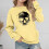 Κορίτσια Casual Oversized Pullover Hoodie με τσέπη και μακρύ μανίκι, χαριτωμένο, μπλουζάκι με 2