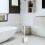 Toilet Brush and Holder Set White Compact 1 Piece 5