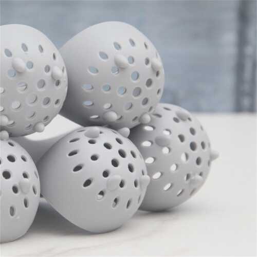 Silicone Egg Boiling Gadget, Dishwasher Safe, for Hard/Soft Boiled Eggs, No Mess, Drawer-Fit, Kitchen Egg Rack 2
