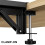 Height Adjustable Under Desk Keyboard Tray with C Clamp Mount, SlideOut Ergonomic Computer Drawer, Black 5