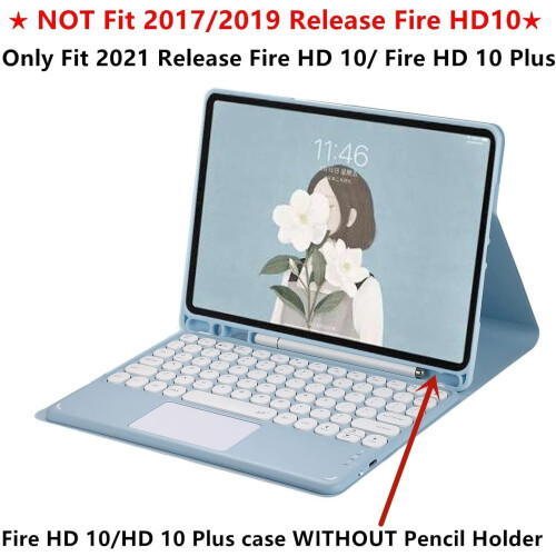 Θήκη πληκτρολογίου XiHAMA για Fire HD10 2023 (13ης γενιάς) – Αποσπώμενο κάλυμμα 1