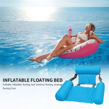 Pool Floating Chair Swimming Pool Floats Inflatable Floating Row Backrest Foldable Chair Portable Lounge Chair Floating