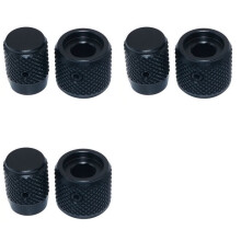 3X Aluminum Alloy Caps Solid Knob Dual-Axis Encoder Special Knob EC11EBB24C03 EC110701N2B Adjustment Knob Black