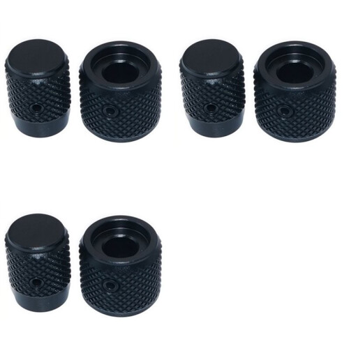 3X Aluminum Alloy Caps Solid Knob Dual-Axis Encoder Special Knob EC11EBB24C03 EC110701N2B Adjustment Knob Black