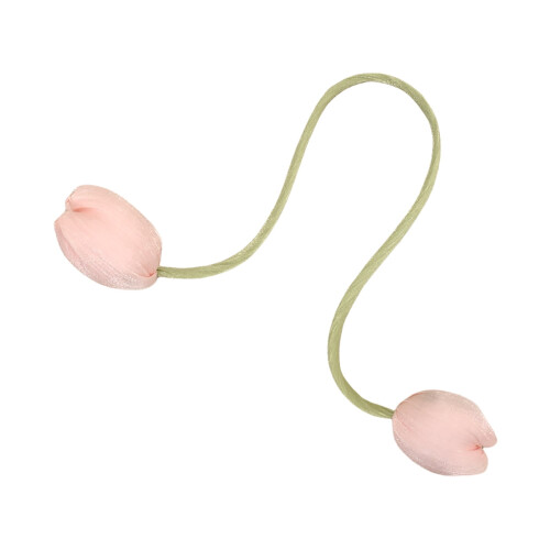 Floral Tulip Curtain Tiebacks Soft Cloth Cord 1