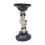 Halloween schedel kandelaar van hars, 23,3 cm 2