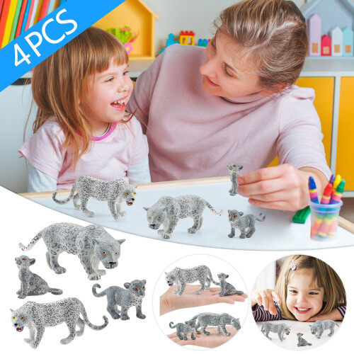 Προσομοίωση Χιονόλεπα Ζώα Μοντέλο Ornaments4Piece Σετ Εκπαιδευτικό Παιχνίδι για Παιδιά 1