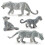 Προσομοίωση Χιονόλεπα Ζώα Μοντέλο Ornaments4Piece Σετ Εκπαιδευτικό Παιχνίδι για Παιδιά 5