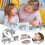 Προσομοίωση Χιονόλεπα Ζώα Μοντέλο Ornaments4Piece Σετ Εκπαιδευτικό Παιχνίδι για Παιδιά 6
