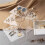 16 Pcs 4 Set Small Acrylic Risers, Thick Clear Acrylic Display Stand, Rectangular Desktop Showcase Collectibles 4
