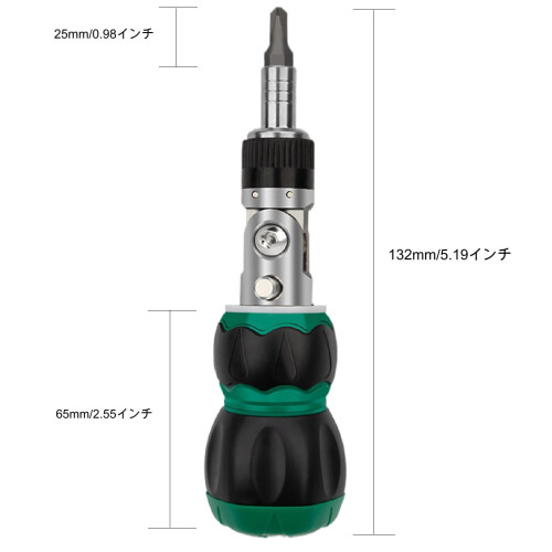 Ratchet Screwdriver Set with Magnetic Bits, Ergonomic Anti-Slip Handle & 180 Rotation – Compatible with Electronics Projects 1