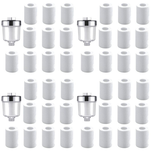 4X Vattenutloppsrenare Kit Universal Kranfilter Kök Badrum Dusch Hushållsfilter PP Bomull