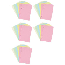 A5 Inserti Colorati per Ricariche un Righe Perforate un 6 Fori per Raccoglitore Organizer, Carta di Riempimento per Planner un Fogli Mobili un 5