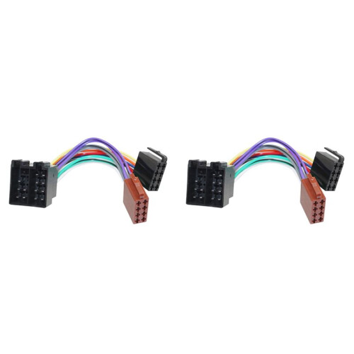 2X Car Radio ISO Adapter Extended Conversion Cable for  for  for- Accessories 1