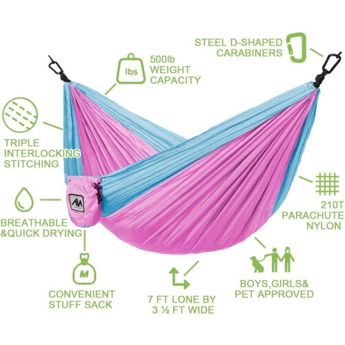 Kids Camping Hammock Ultralight with Tree Straps and 1
