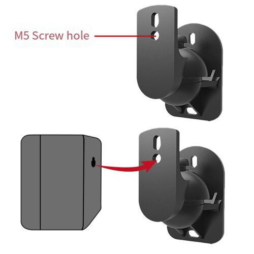 6PCS Speaker Mount Wall Bracket Stand Surround Holder Adjustable Swivel and Tilt Angle Rotation 2